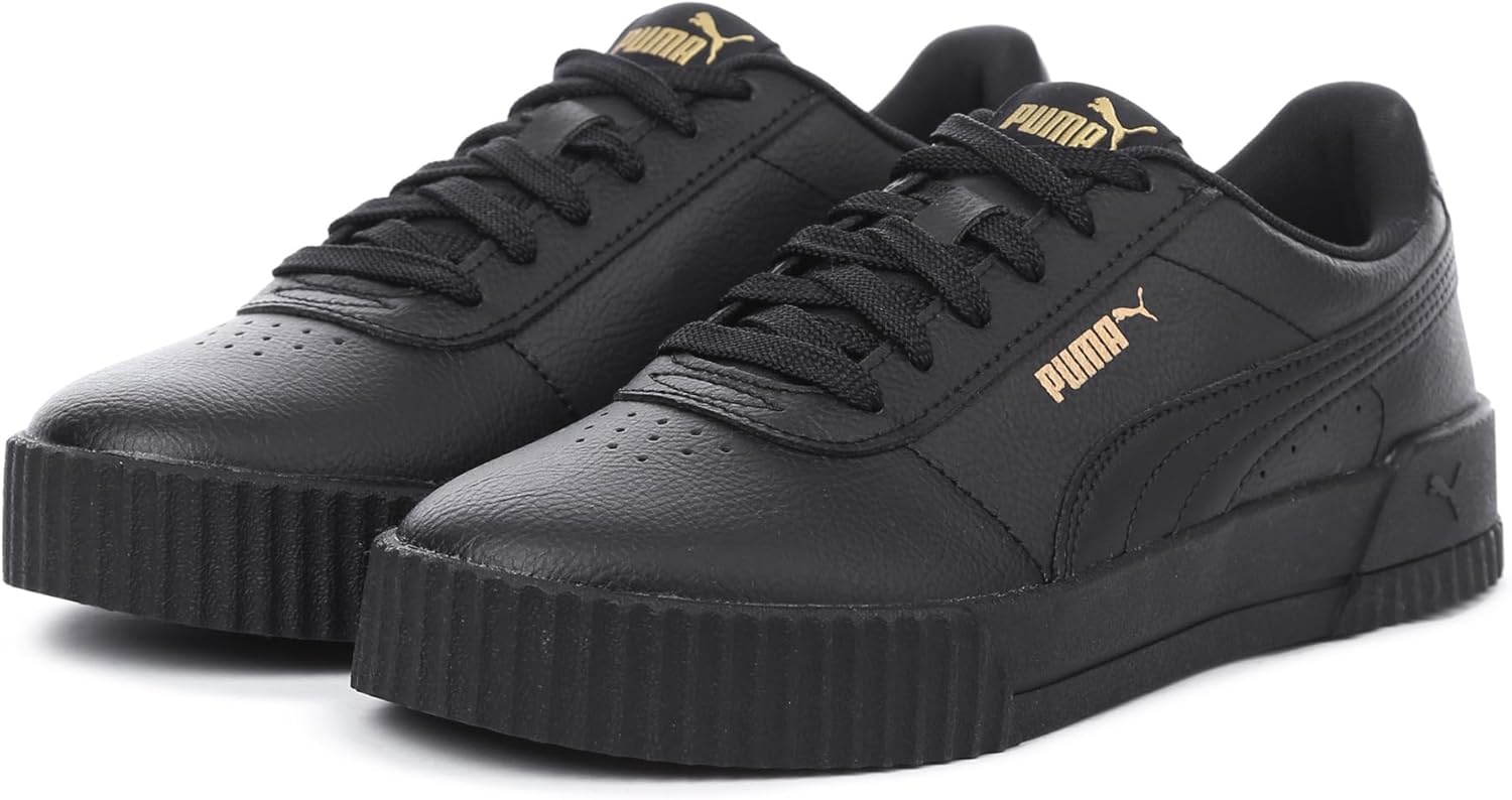 image:imagePUMA Womens Carina Leather SneakerBlack Team Gold