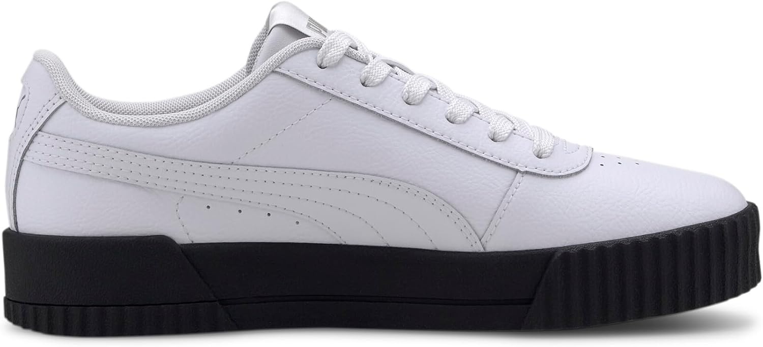 image:imagePUMA Womens Carina Leather SneakerBlack White Black Silver