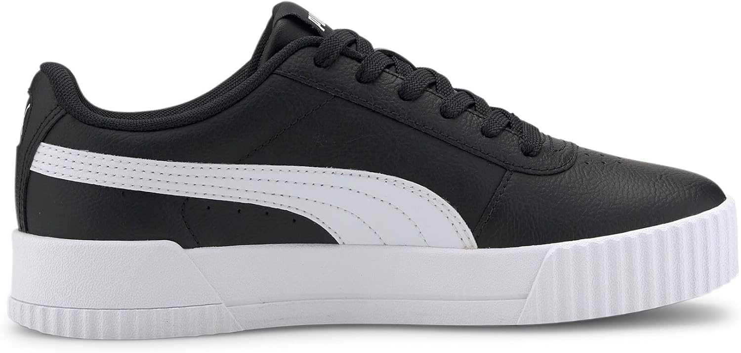 image:imagePUMA Womens Carina Leather SneakerPuma Black Puma White Puma White