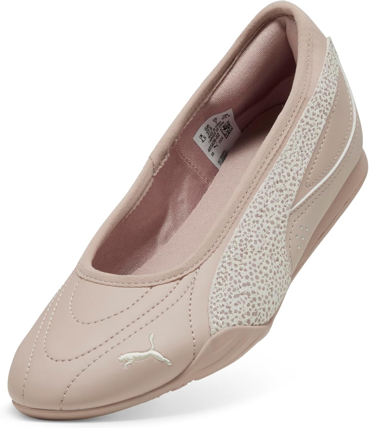 image:imagePUMA Womens Catch Soleil Ballerina Flats Casual PinkRose Lattefrosted Ivorypuma Gold