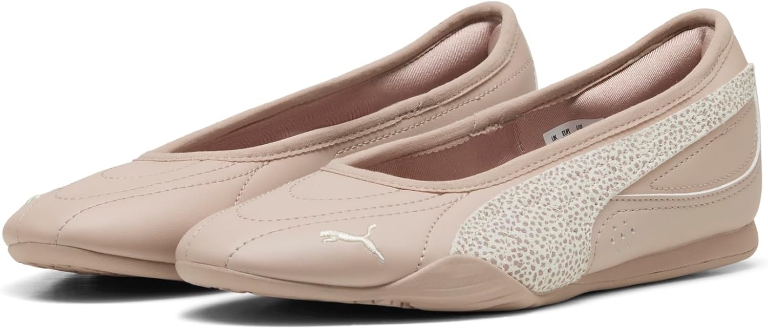 image:imagePUMA Womens Catch Soleil Ballerina Flats Casual PinkRose Lattefrosted Ivorypuma Gold