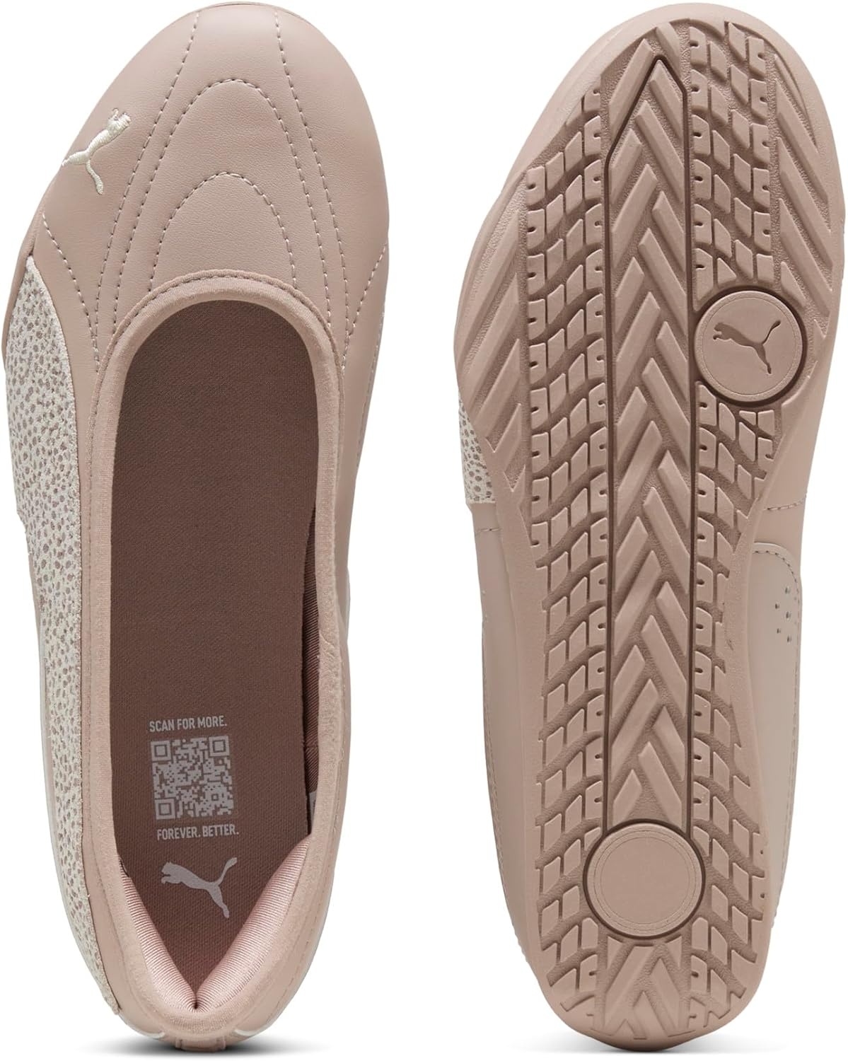 image:imagePUMA Womens Catch Soleil Ballerina Flats Casual PinkRose Lattefrosted Ivorypuma Gold
