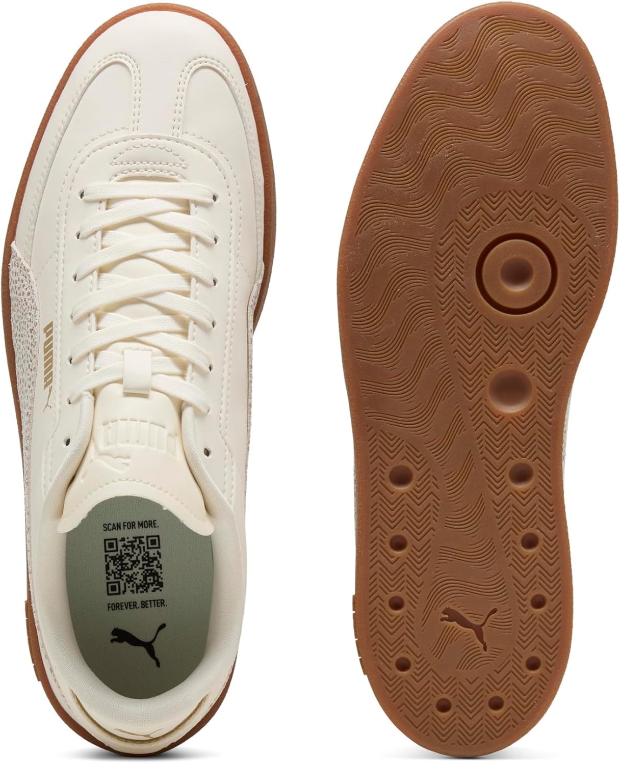 image:imagePUMA Womens Club Ii Era Luminous Lace Up Sneakers Shoes CasualFrosted Ivoryrose Latte