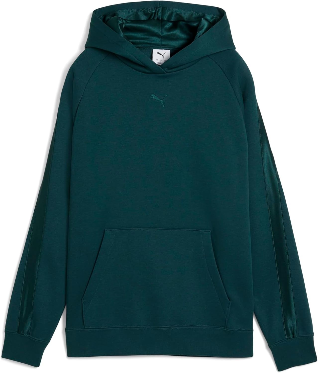 image:imagePUMA Womens Essentials Elevated Satin Hoodie Casual Outerwear Casual GreenGreen