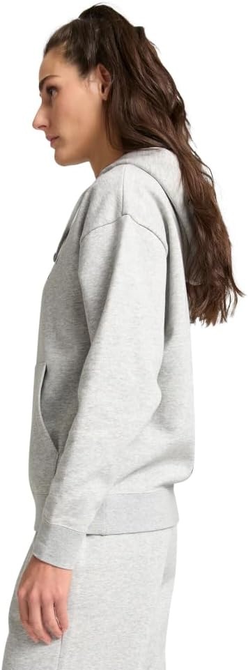 image:imagePUMA Womens Essentials Logo Hoodie Casual Outerwear Casual Hoodie GreyLight Gray Heather