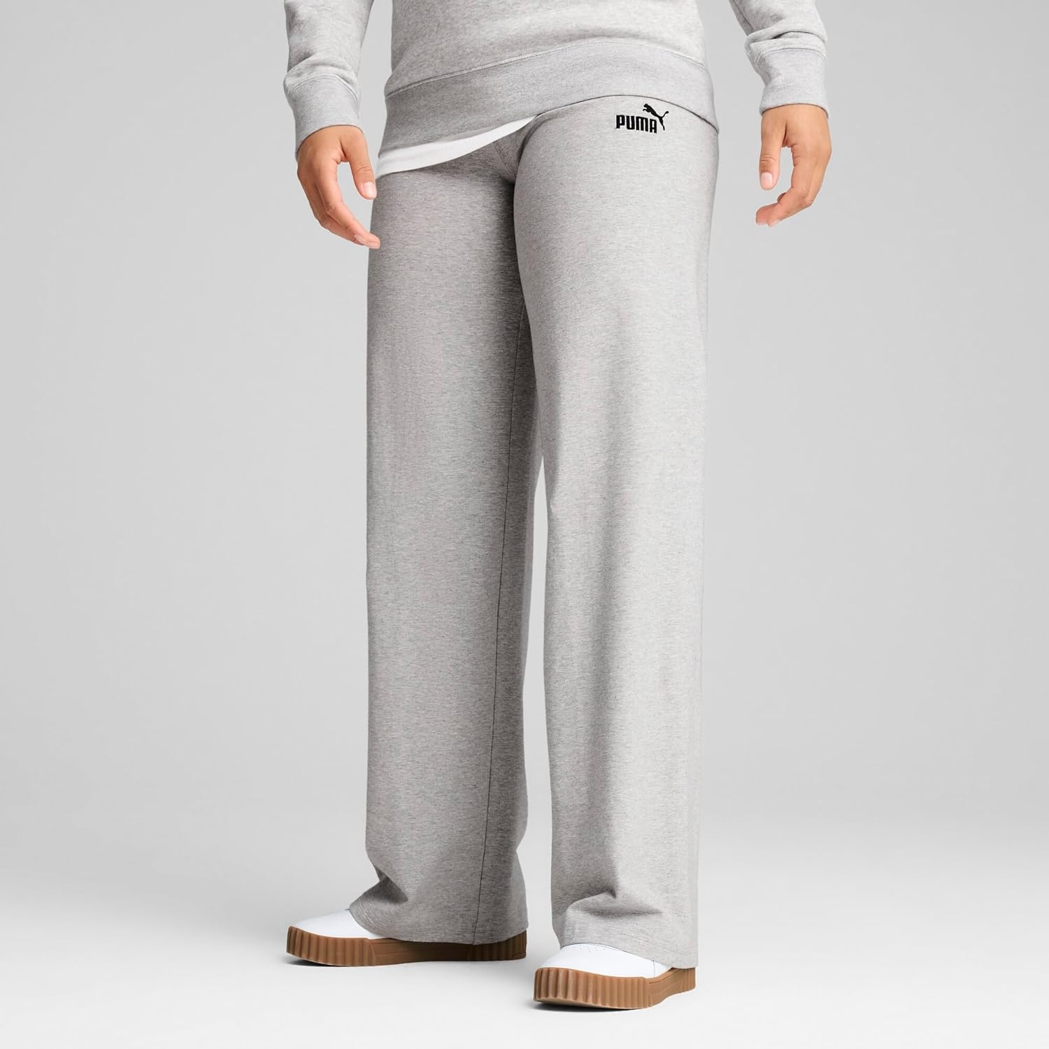 image:imagePUMA Womens Essentials Sweatpants Casual BlackLight Gray Heather Ah25