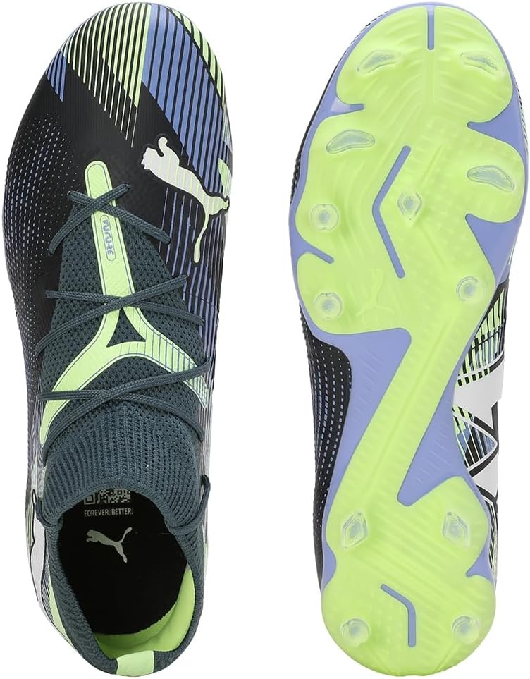 image:imagePUMA Womens Future 7 Match Firm GroundArtificial Ground Soccer Cleats BlueGray Skies Puma White Fizzy Apple