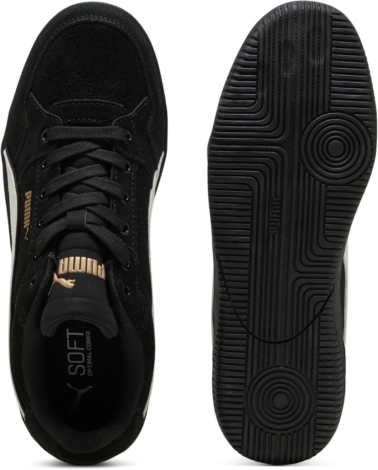 image:imagePUMA Womens KModa Mesh Lace Up Sneakers Shoes CasualPuma Blackwarm Whitepuma Gold
