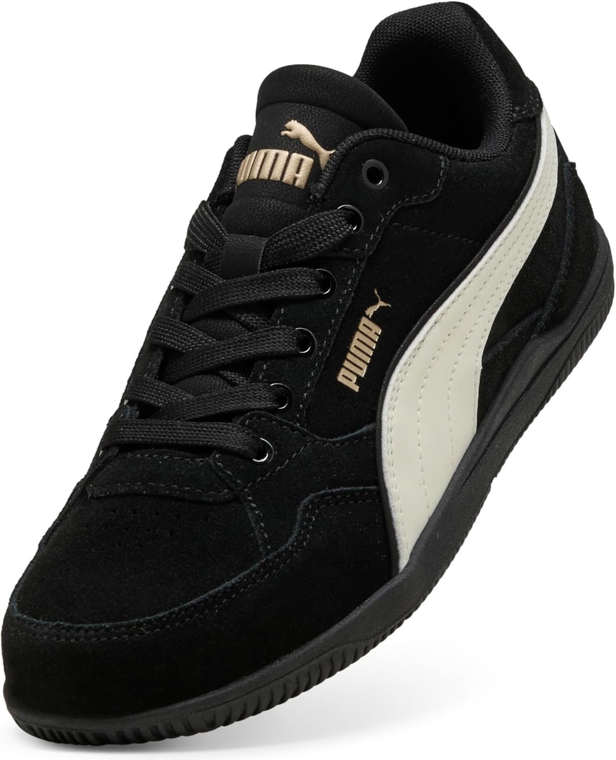 image:imagePUMA Womens KModa Mesh Lace Up Sneakers Shoes CasualPuma Blackwarm Whitepuma Gold