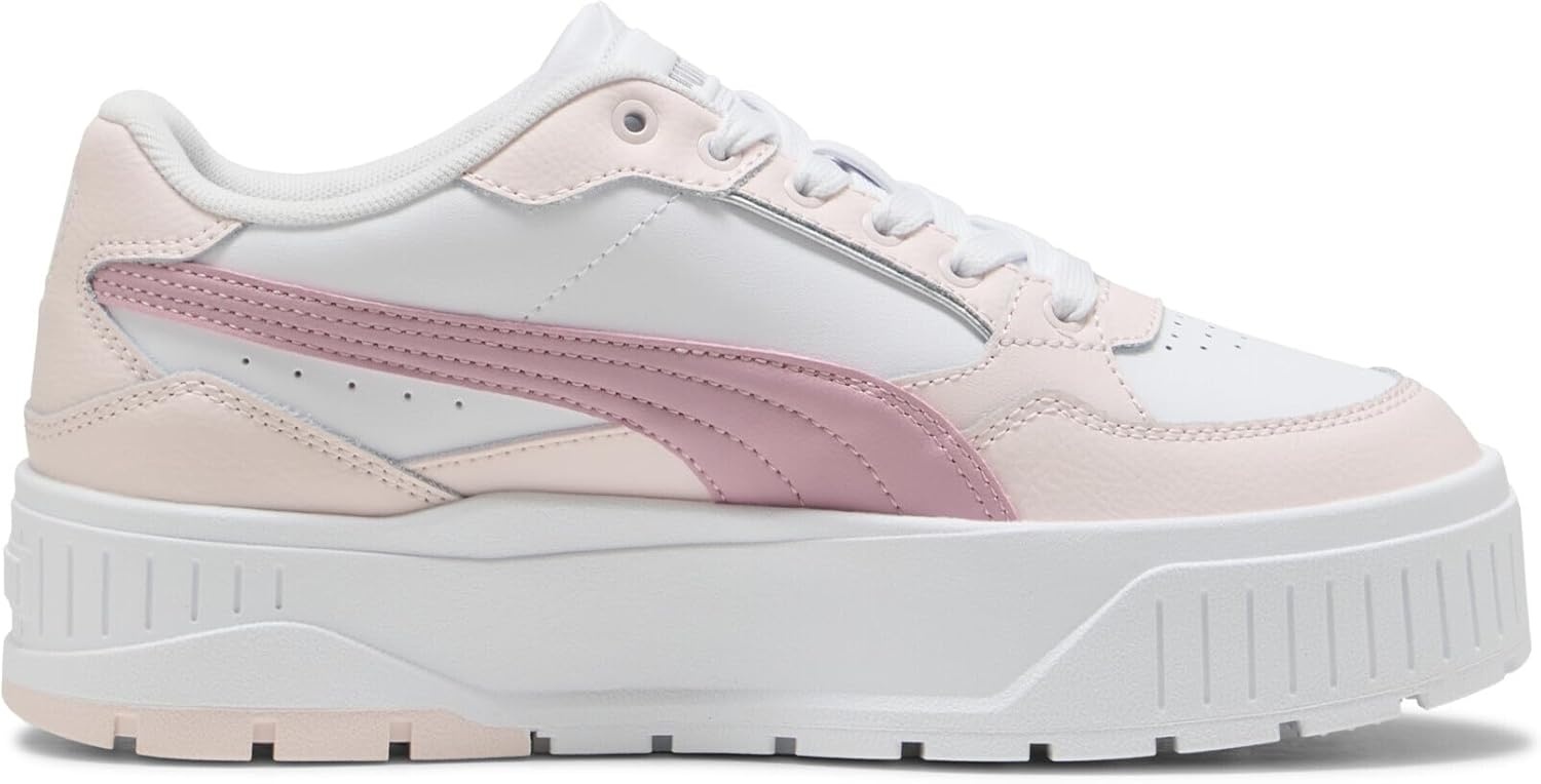 image:imagePUMA Womens Karmen II Idol SneakersPuma White Poised Pink Jasmine Flower