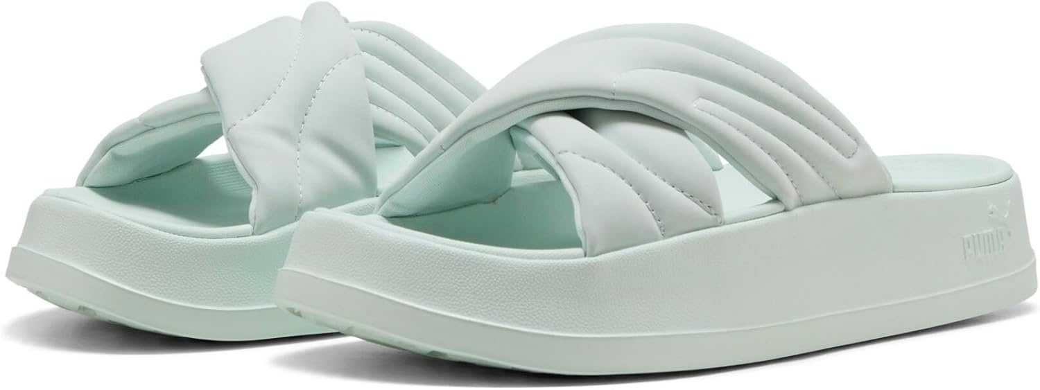 image:imagePUMA Womens Leadcat Platform Slide SandalsPeaceful Bluepuma White
