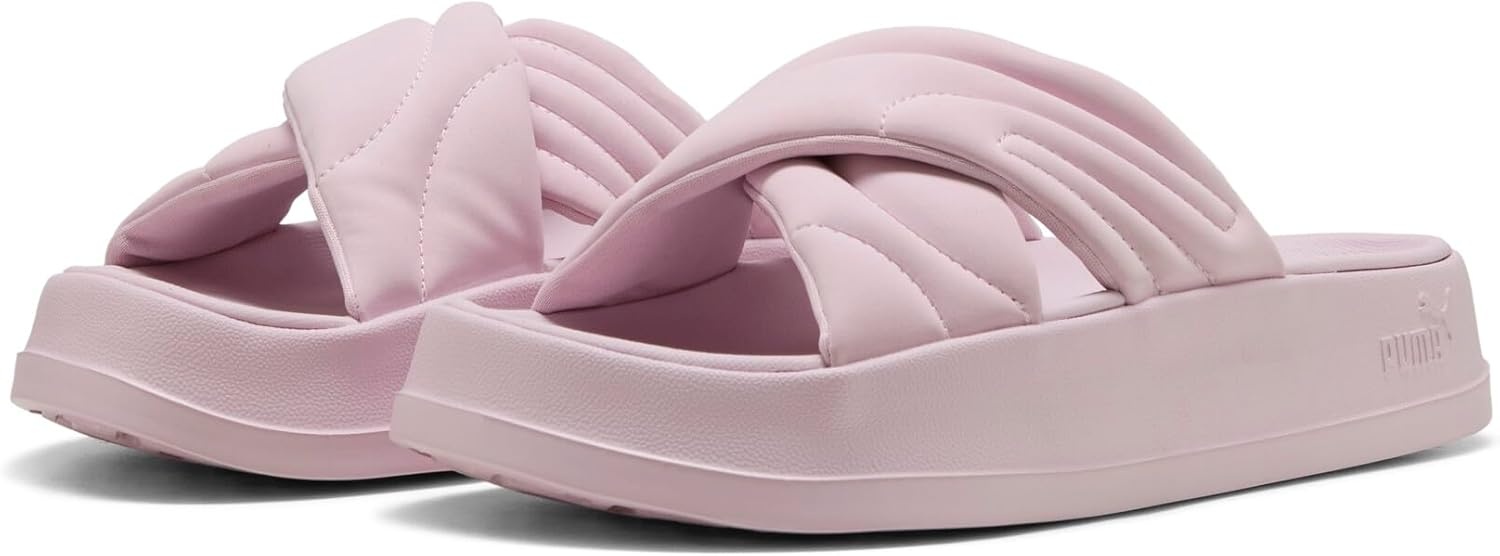 image:imagePUMA Womens Leadcat Platform Slide SandalsRose Mauvewhite