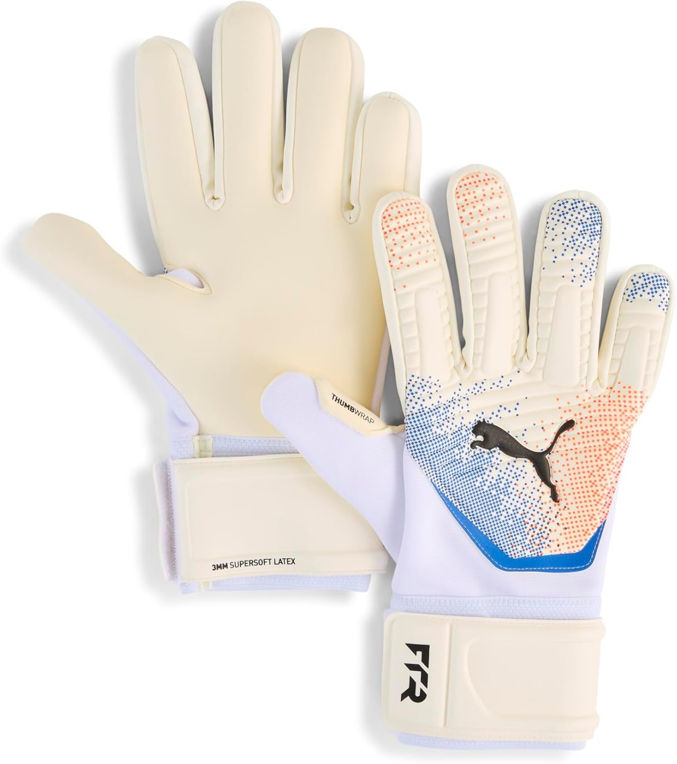 image:imagePuma Future Match Soccer GlovesWhiteGlowing RedUltra Blue AH25