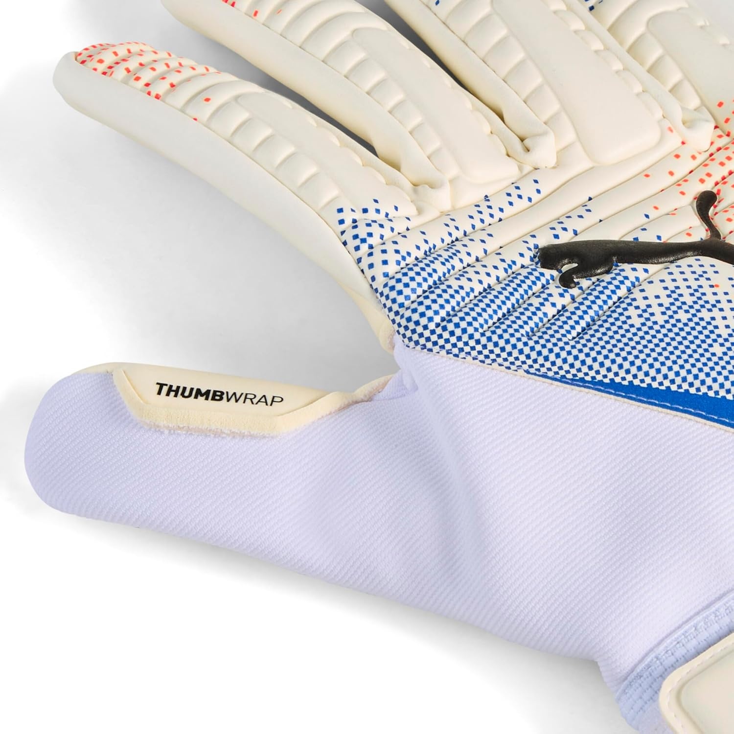 image:imagePuma Future Match Soccer GlovesWhiteGlowing RedUltra Blue AH25