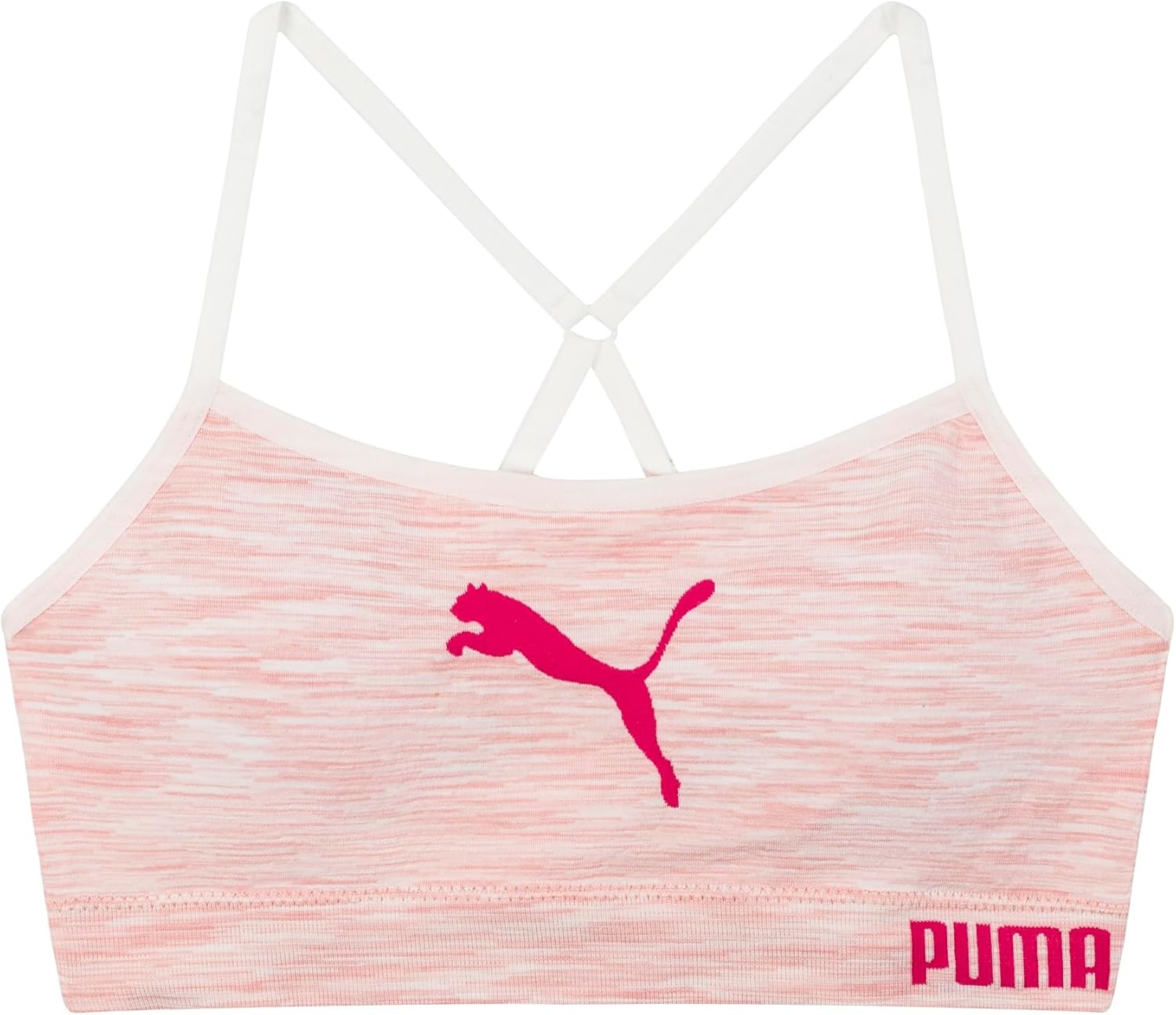 image:imagePuma Girls 2 Pack Super Soft Seamless BraletteCherry Blossom Space DyeMagenta