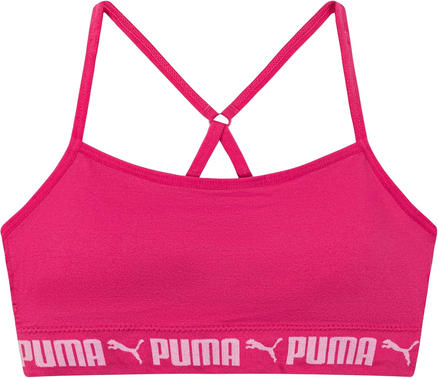 image:imagePuma Girls 2 Pack Super Soft Seamless BraletteCherry Blossom Space DyeMagenta
