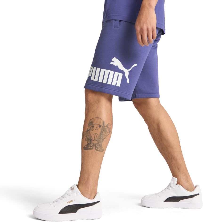 image:imagePuma Mens Big Logo Fleece 10 Shorts Available in Big amp TallBlue Crystal Ss25