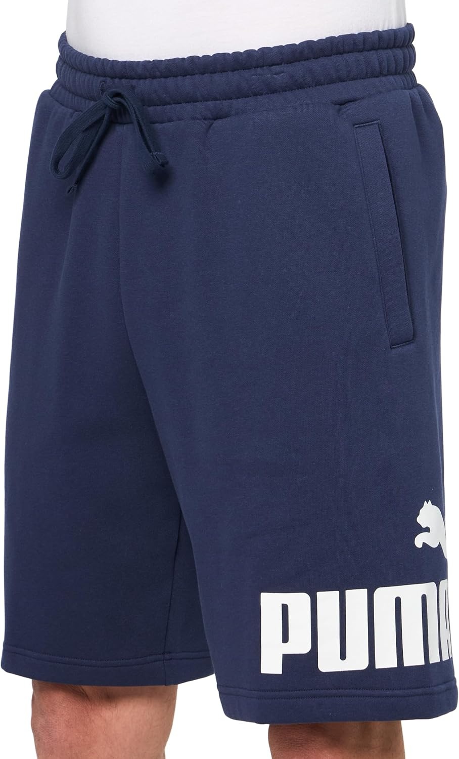 image:imagePuma Mens Big Logo Fleece 10 Shorts Available in Big amp TallPuma Navy Ss25