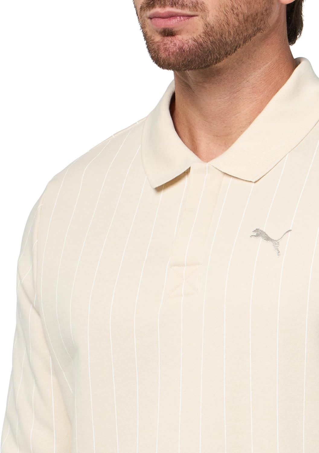 image:imagePuma Mens Class Long Sleeve Fleece PoloAlpine Snow Ah25