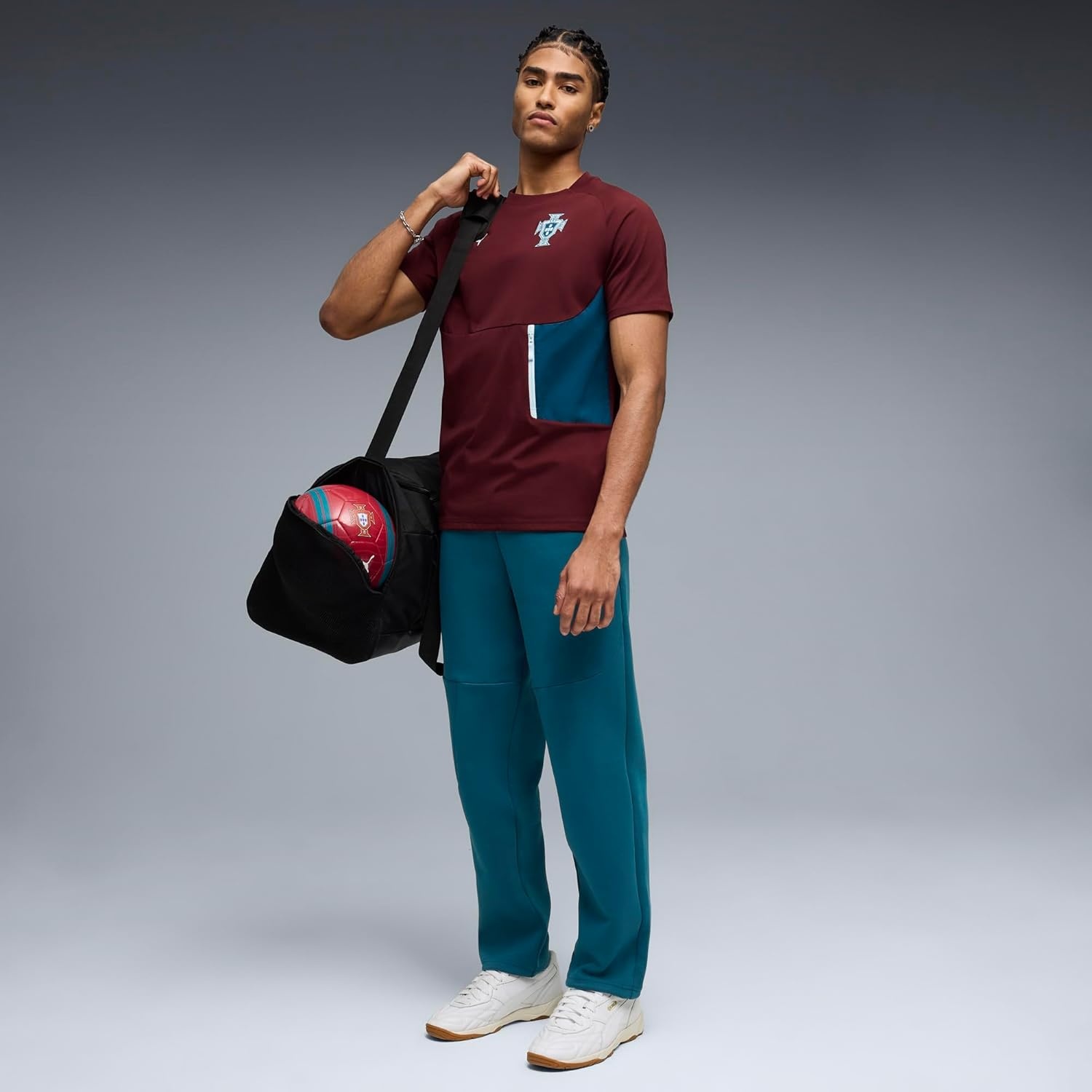 image:imagePuma Mens FA Portugal Pocket TShirtRuby Shimmerocean Tropic