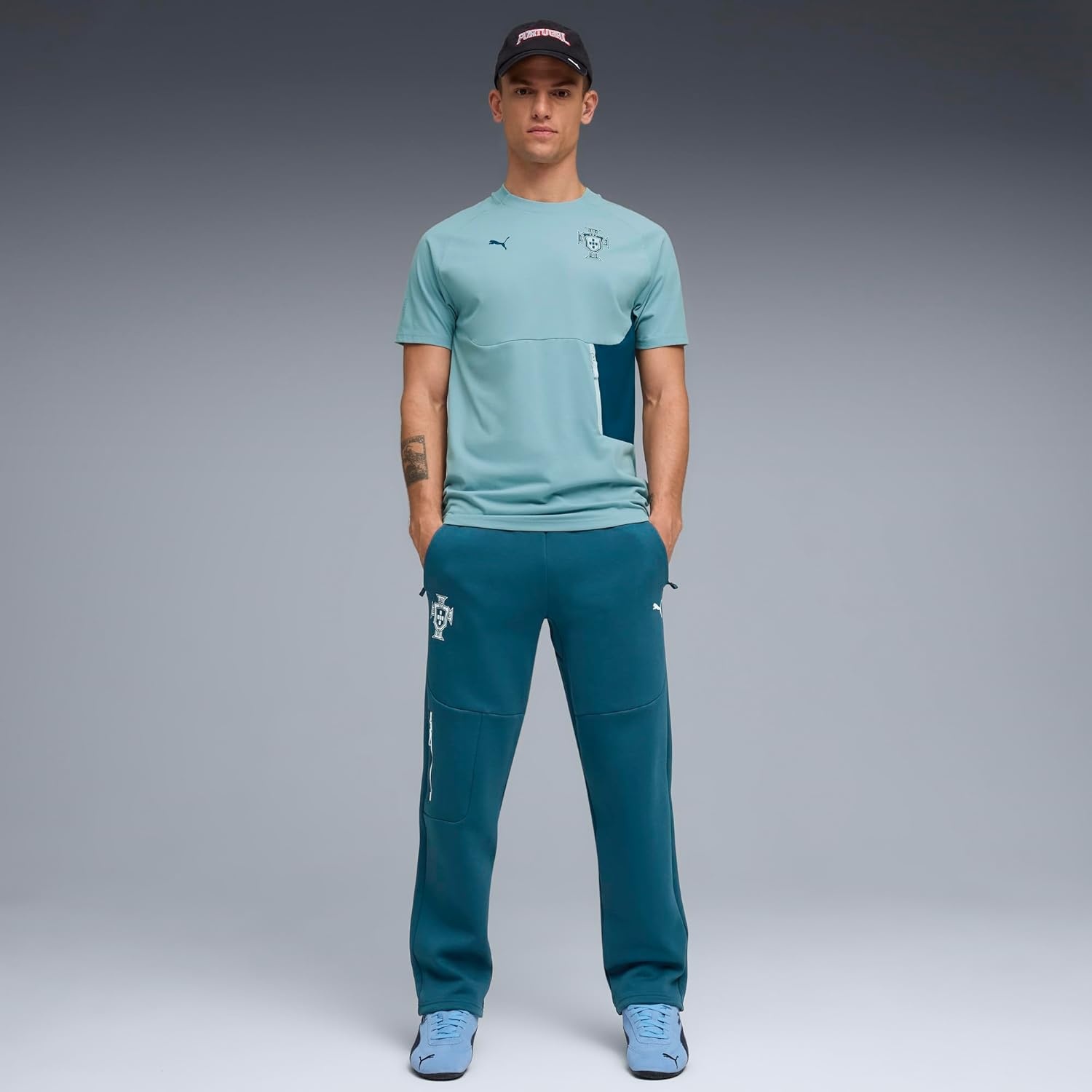 image:imagePuma Mens FA Portugal Pocket TShirtSeafoamruby Shimmer