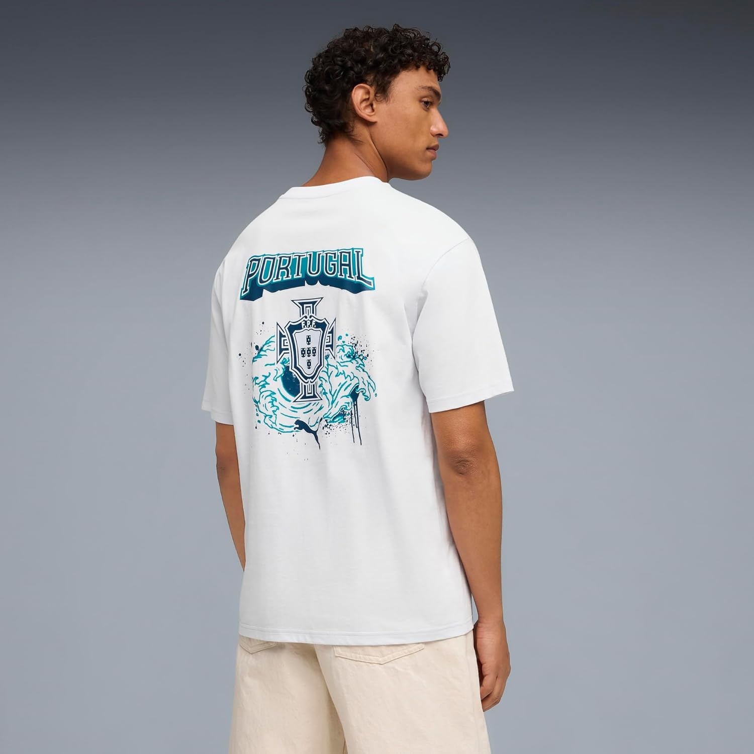 image:imagePuma Mens FA Portugal Relaxed TShirtSilver Mistocean Tropic