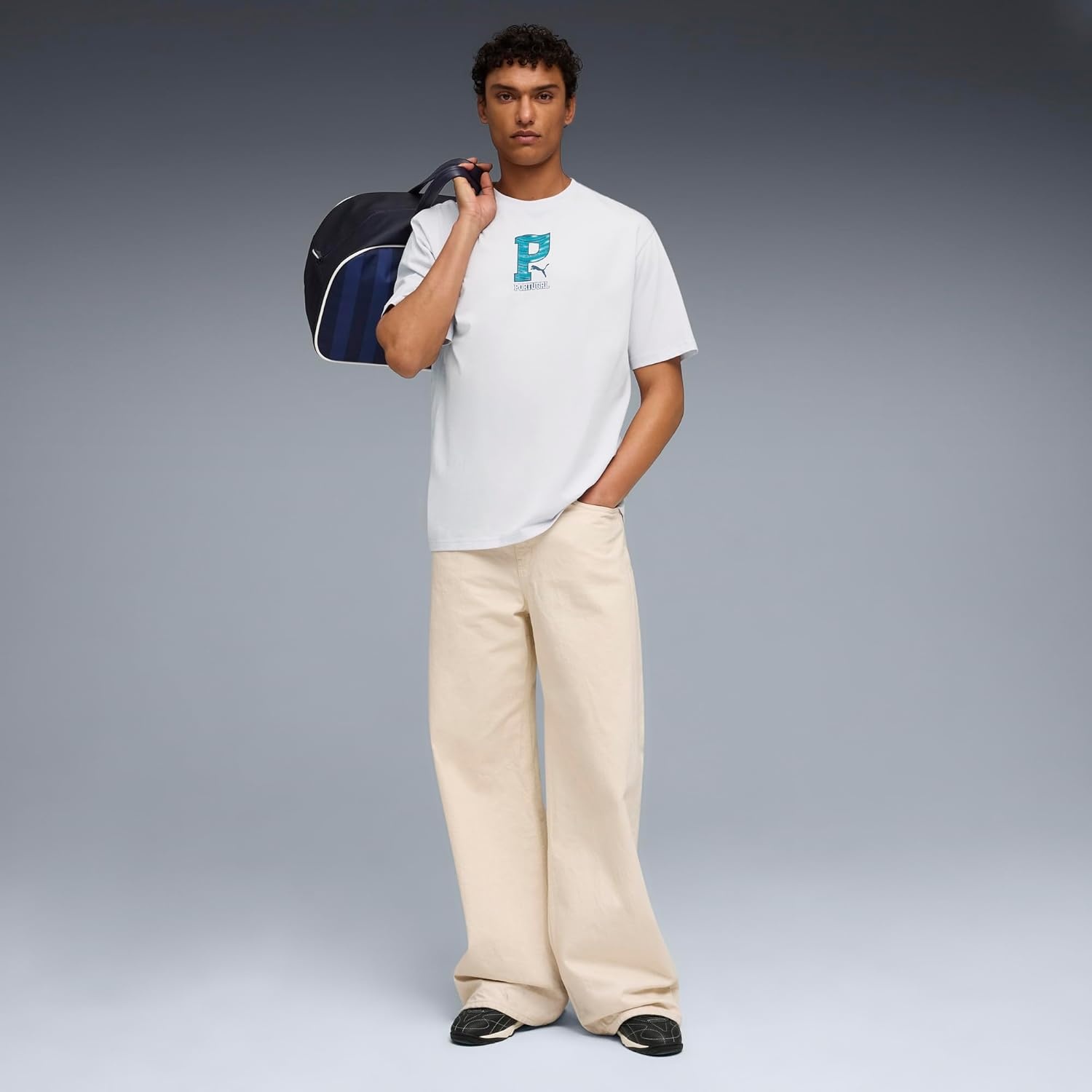 image:imagePuma Mens FA Portugal Relaxed TShirtSilver Mistocean Tropic