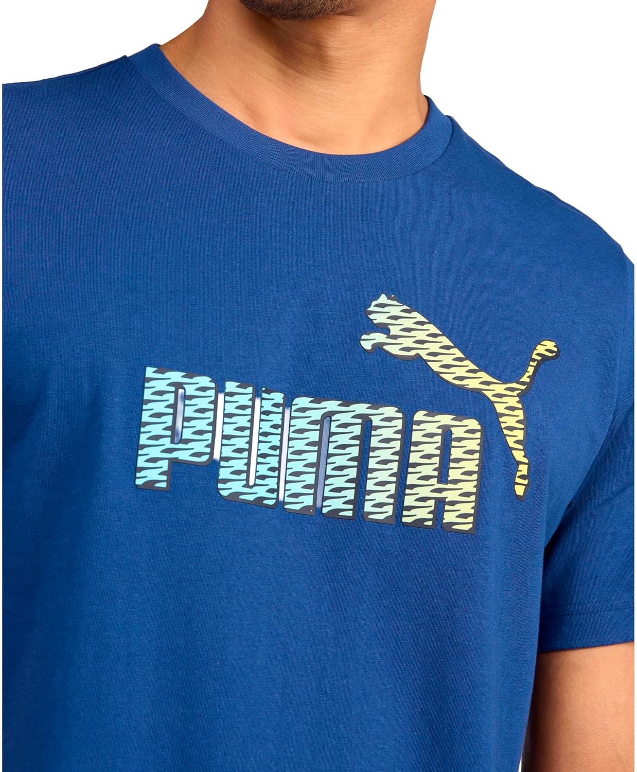 image:imagePuma Mens Graphic Logo TShirtBlue Jewel