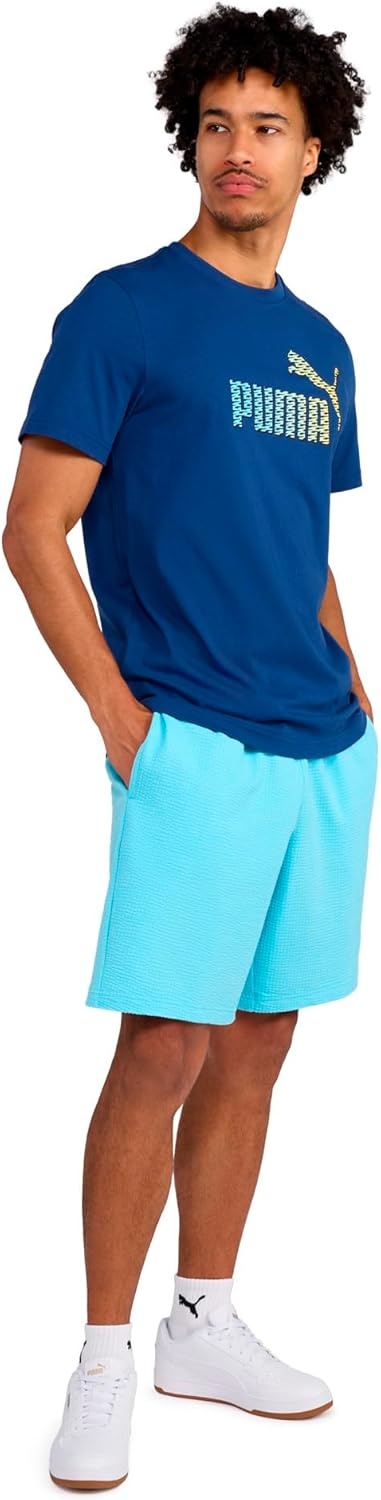 image:imagePuma Mens Graphic Logo TShirtBlue Jewel