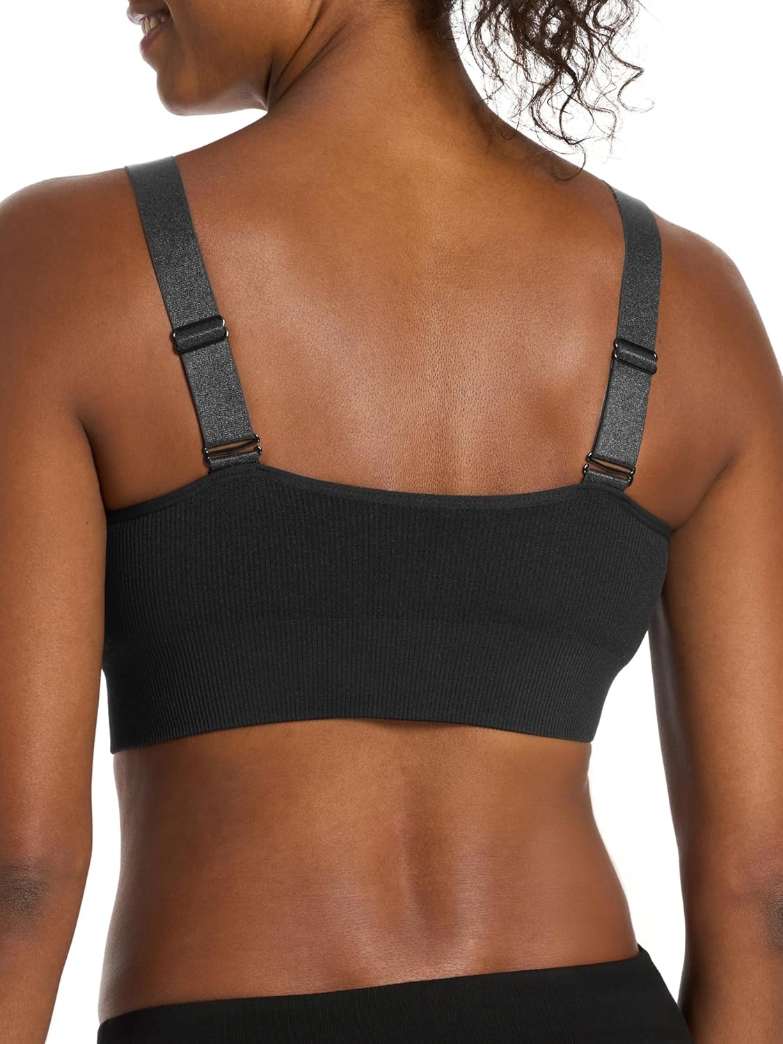 image:imagePuma Womens 2 Pack Seamless Sports BraBlackHeather Grey Scoop