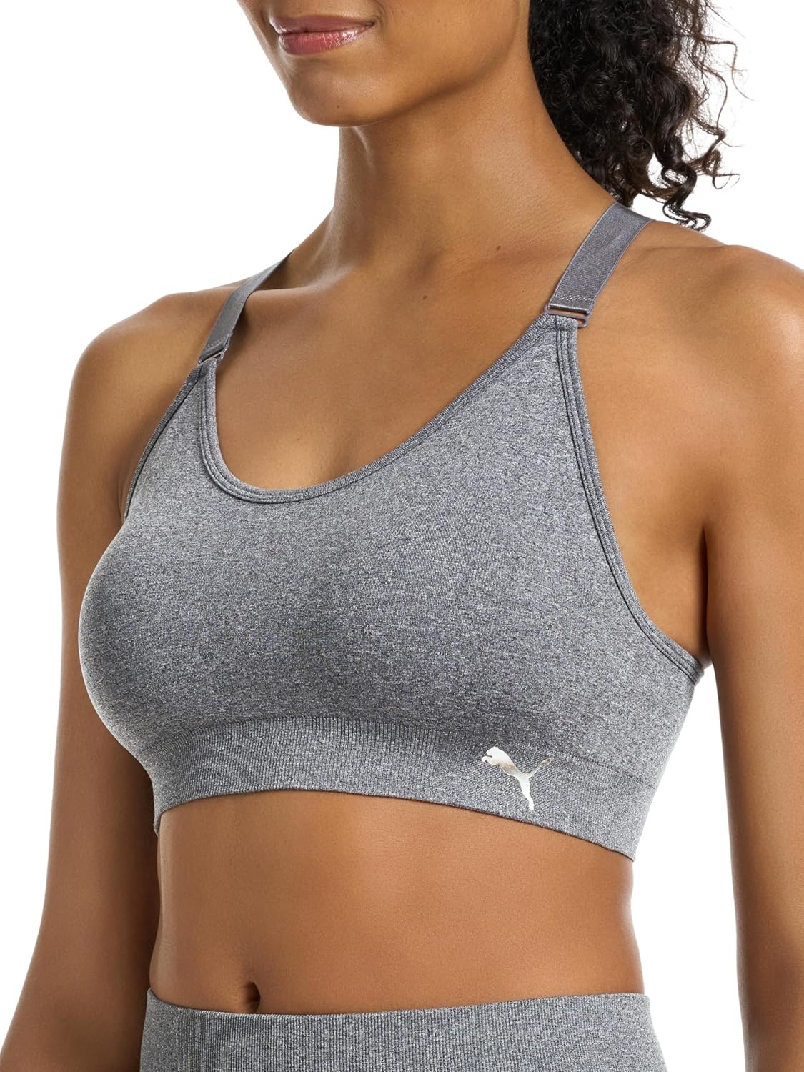 image:imagePuma Womens 2 Pack Seamless Sports BraFrosted DewHeather Grey
