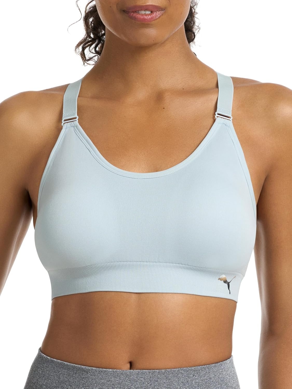 image:imagePuma Womens 2 Pack Seamless Sports BraFrosted DewHeather Grey