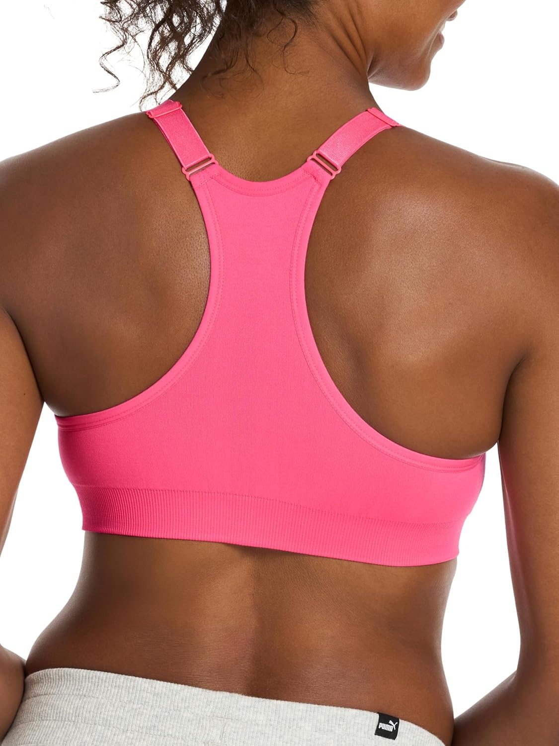 image:imagePuma Womens 2 Pack Seamless Sports BraMagic RoseHeather Grey
