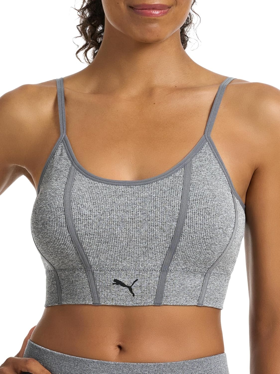 image:imagePuma Womens 2 Pack Seamless Sports BraMauveHeather Grey