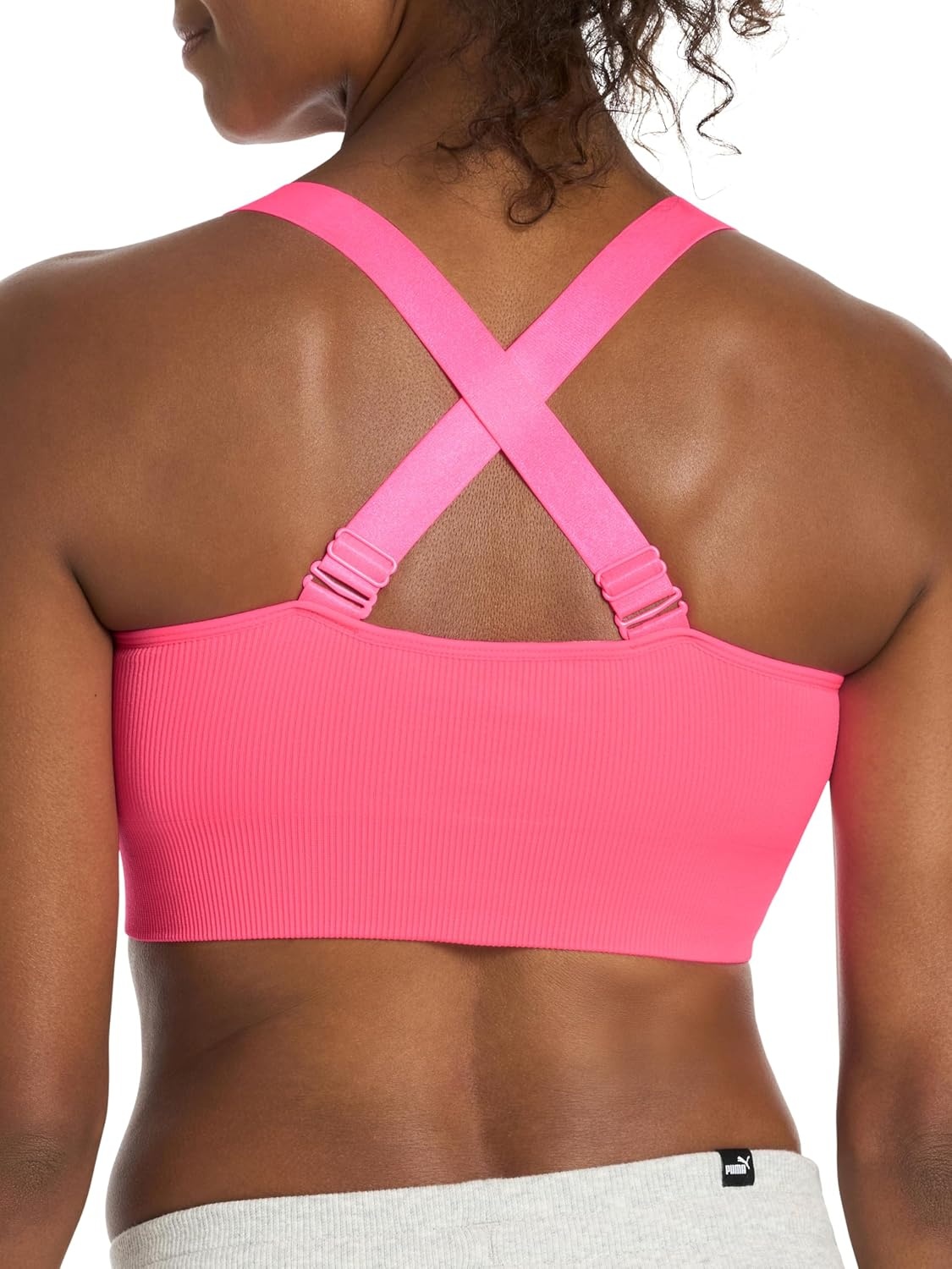 image:imagePuma Womens 2 Pack Seamless Sports BraSun StruckWhite