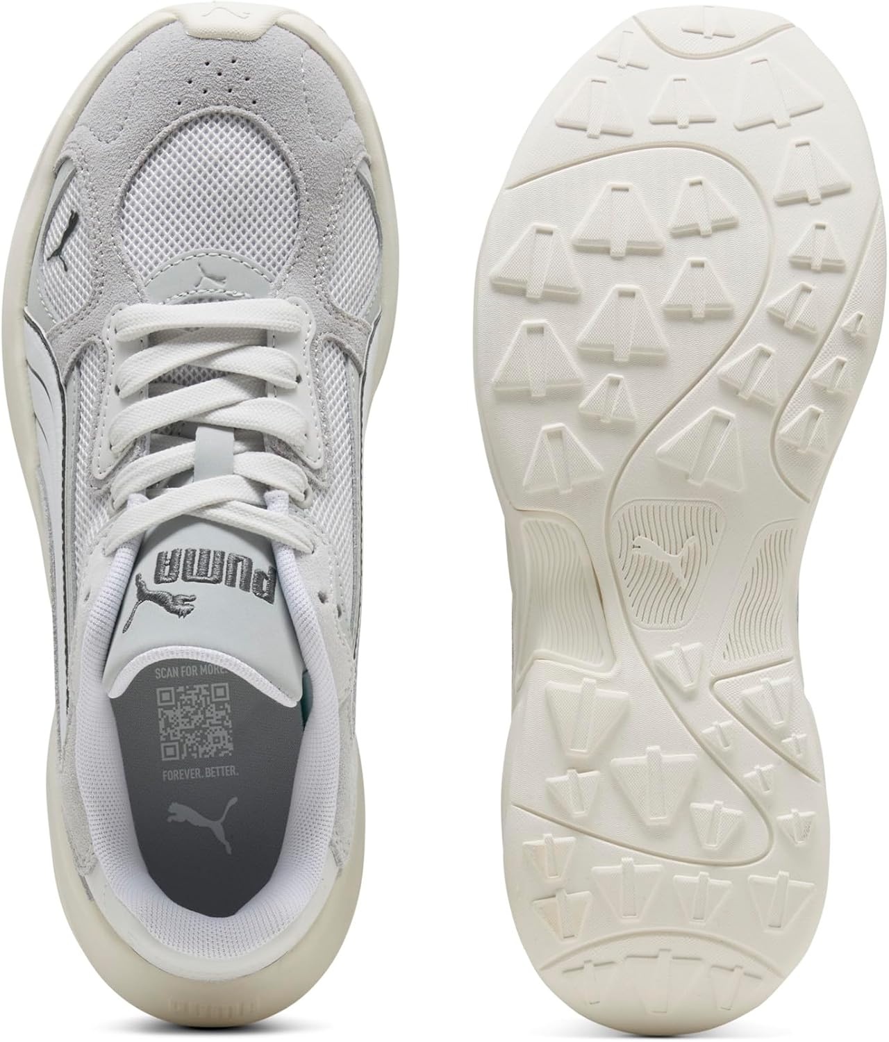 image:imagePuma Womens Insphere Running ShoesFeather Graypuma Whitecool Light Gray