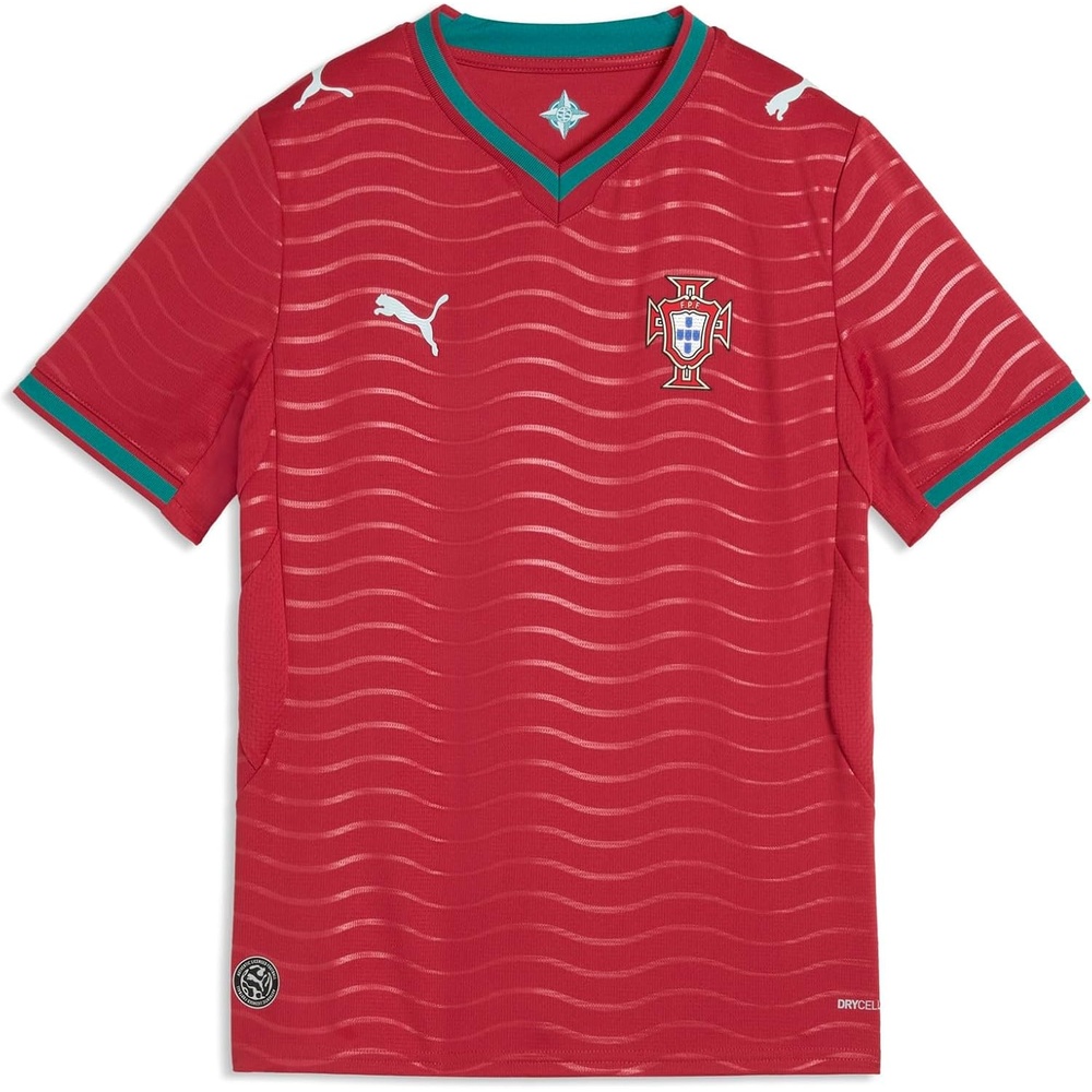 image:imagePUMA Kids Boys Fpf Home Crew Neck Long Sleeve Replica Jersey CasualClub Redgreen Lagoon