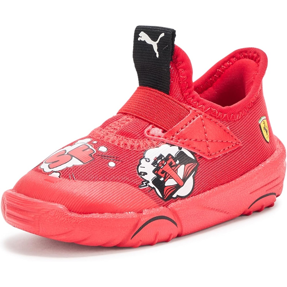image:imagePUMA Kids Boys Scuderia Ferrari Bao Kart Motorsport Slip On Sneakers Shoes Casual GreyRosso Corsa Ah25