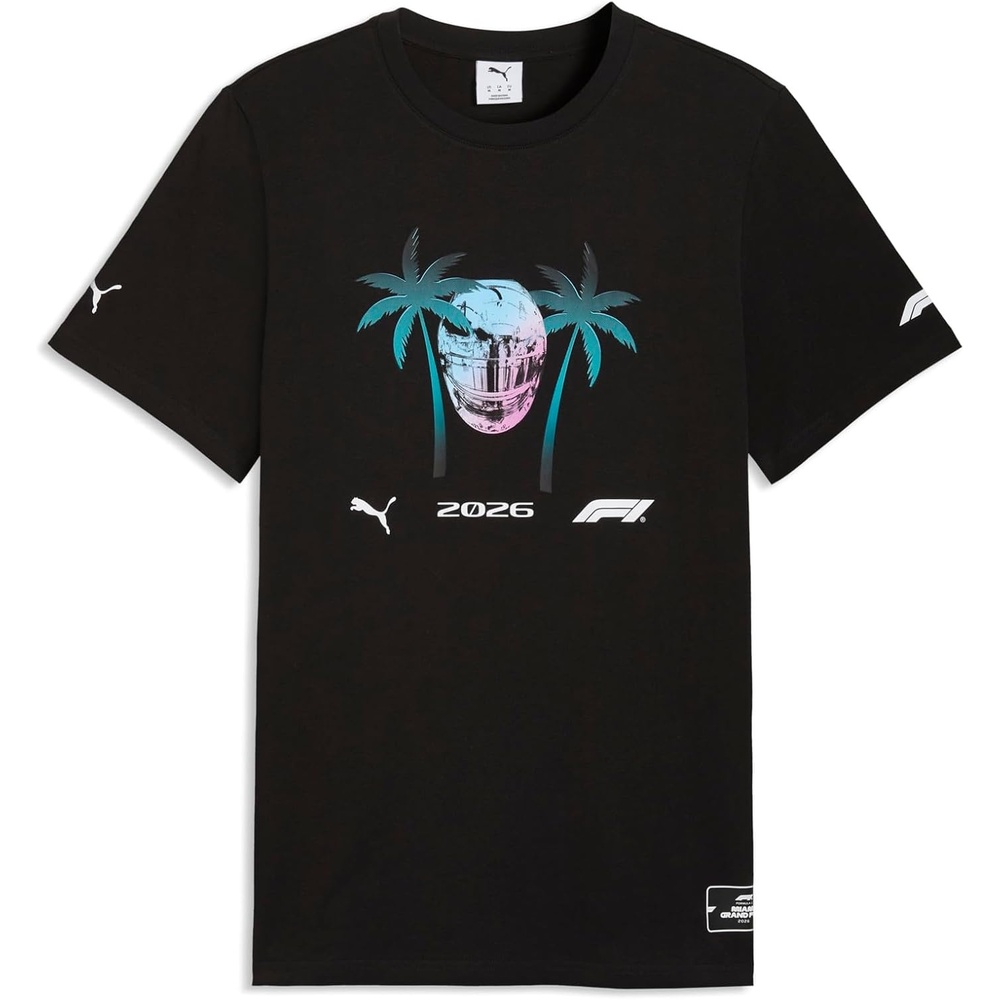 image:imagePUMA Mens F1 Canada Graphic Crew Neck Short Sleeve Casual Tops Casual BeigeBlack