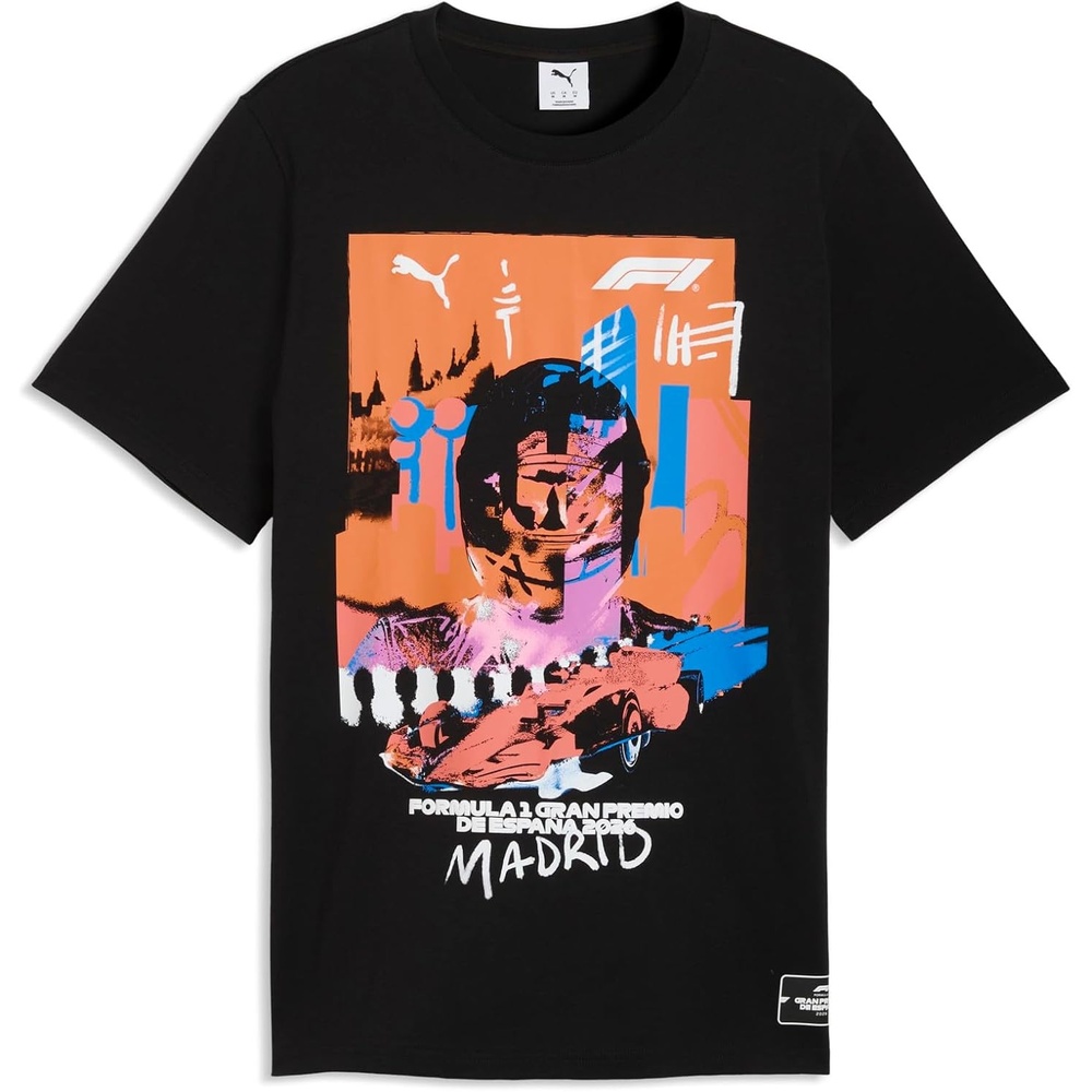 image:imagePUMA Mens F1 Canada Graphic Crew Neck Short Sleeve Casual Tops Casual  BeigePuma Black