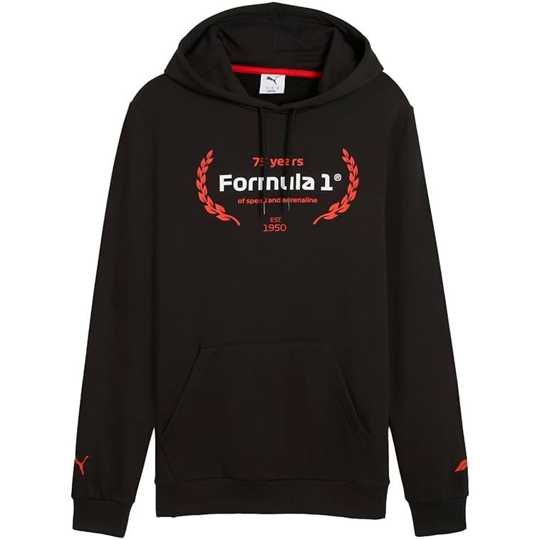 image:imagePUMA Mens F1 Essentials Logo Graphic Hoodie Casual Outerwear Casual  BlackBlack