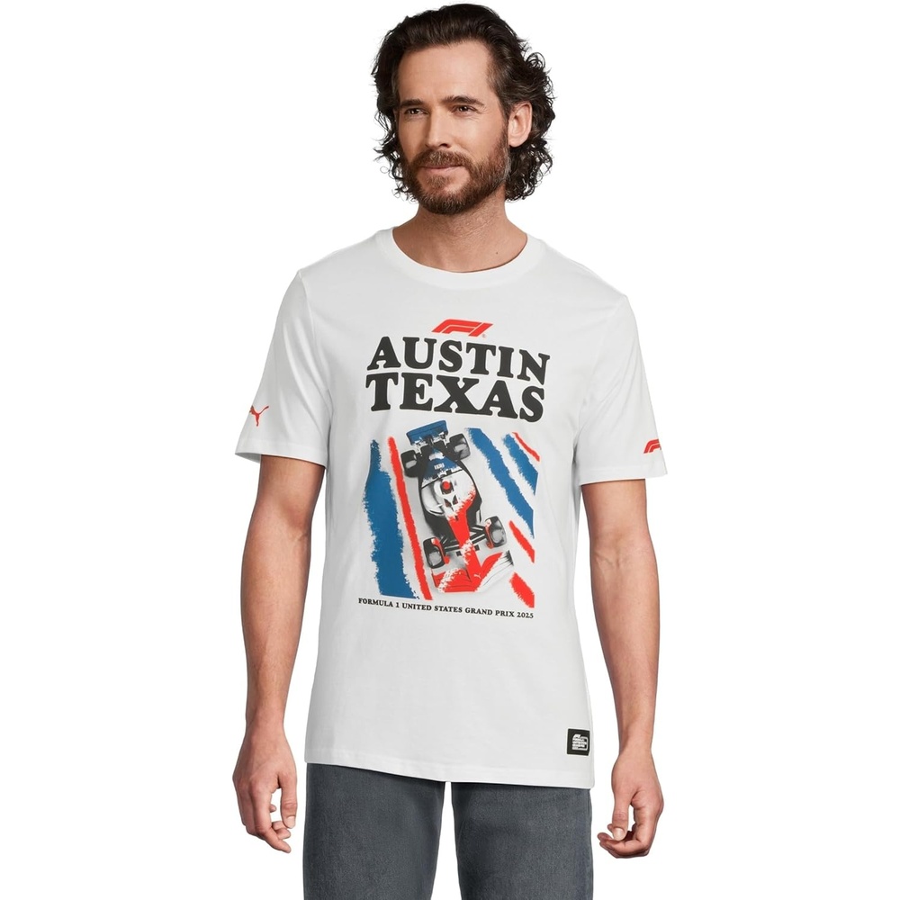image:imagePUMA Mens Formula 1 Mexico City Tee Casual Tops CasualWhite