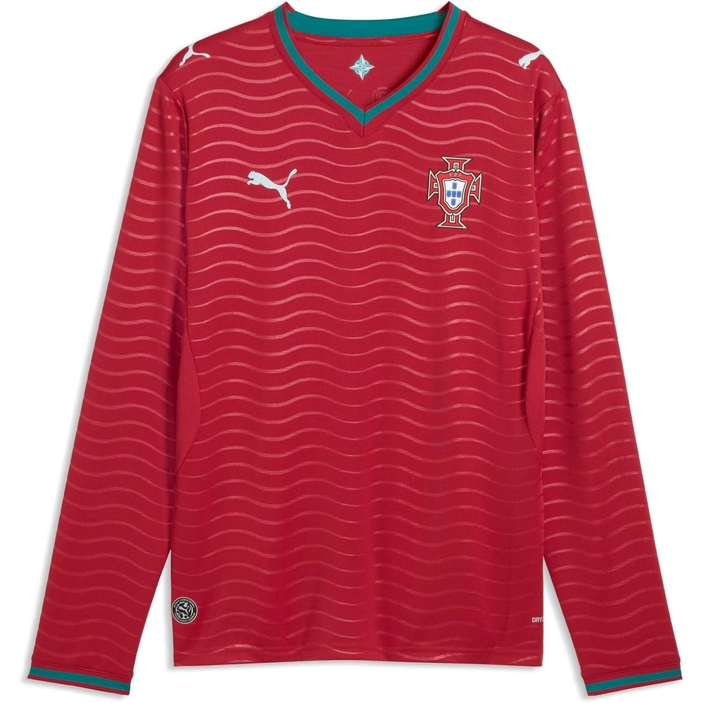 image:imagePUMA Mens Fpf Home Crew Neck Long Sleeve Replica Jersey CasualClub Redgreen Lagoon