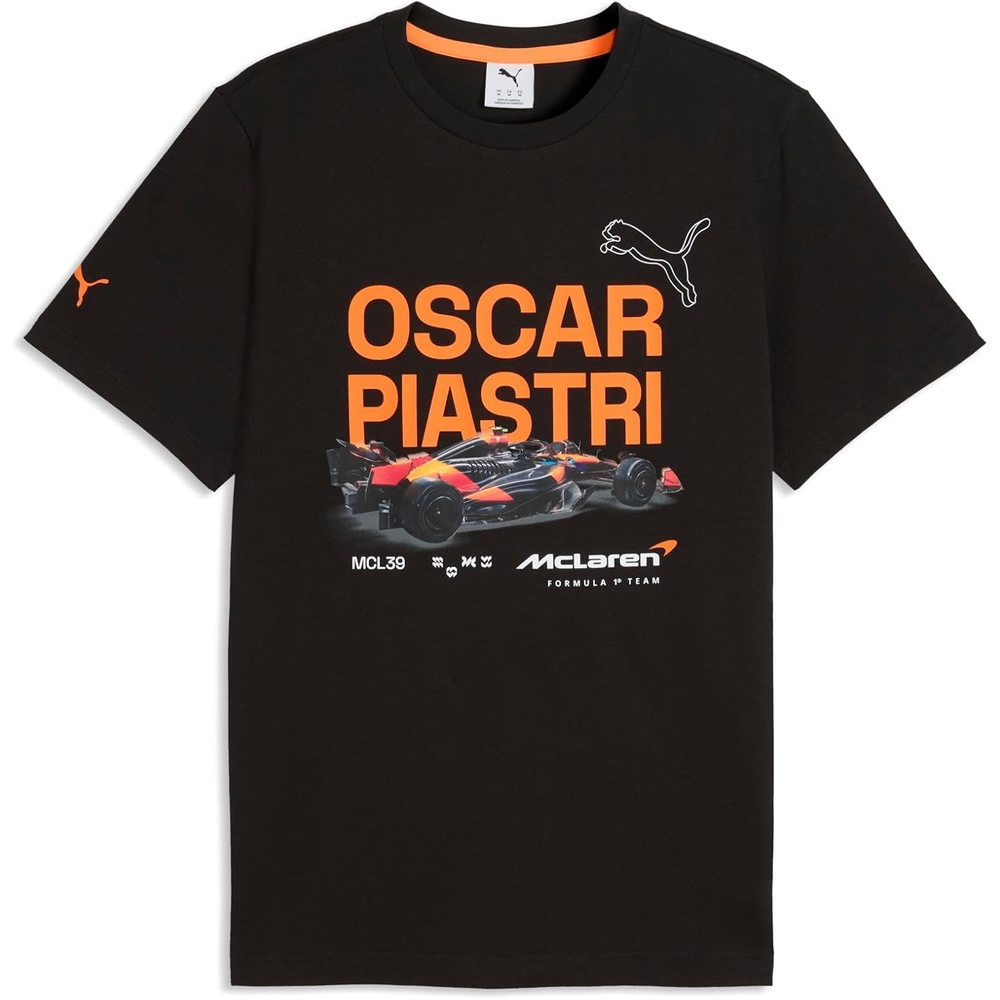 image:imagePUMA Mens Mclaren Racing Driver Piastri Graphic Crew Neck Short Sleeve Casual Tops Casual  BlackBlack