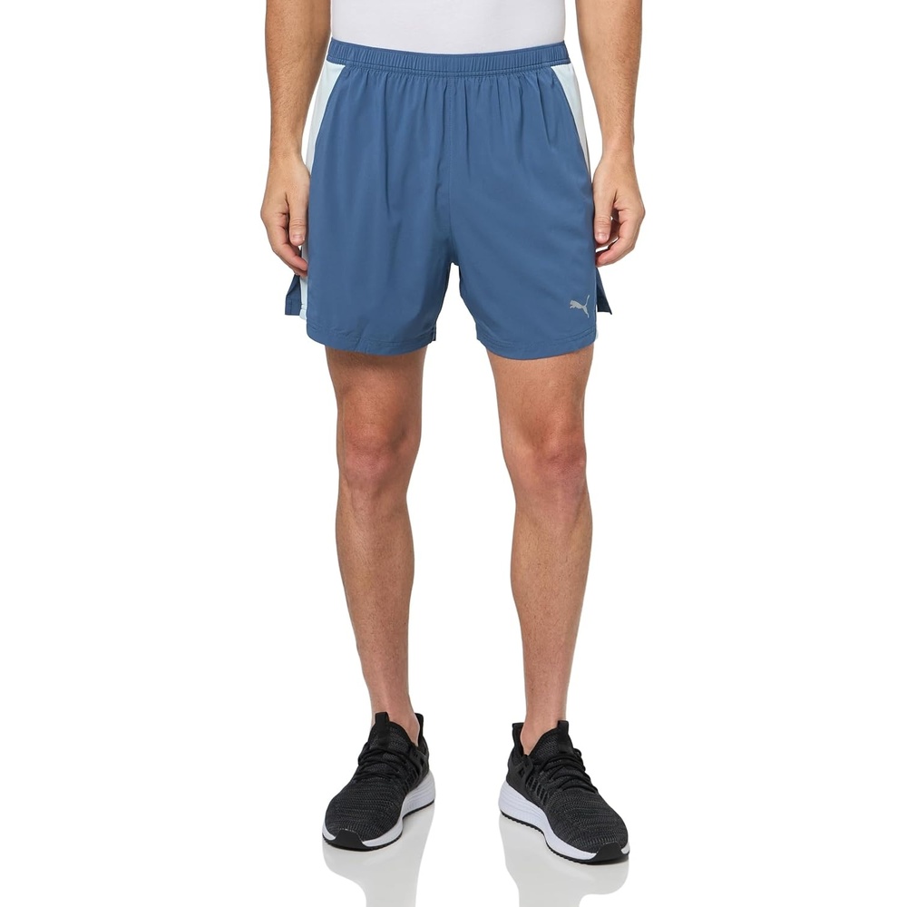 image:imagePUMA Mens Run Velocity 5 Inch Shorts Casual Bottoms CasualDark Indigo