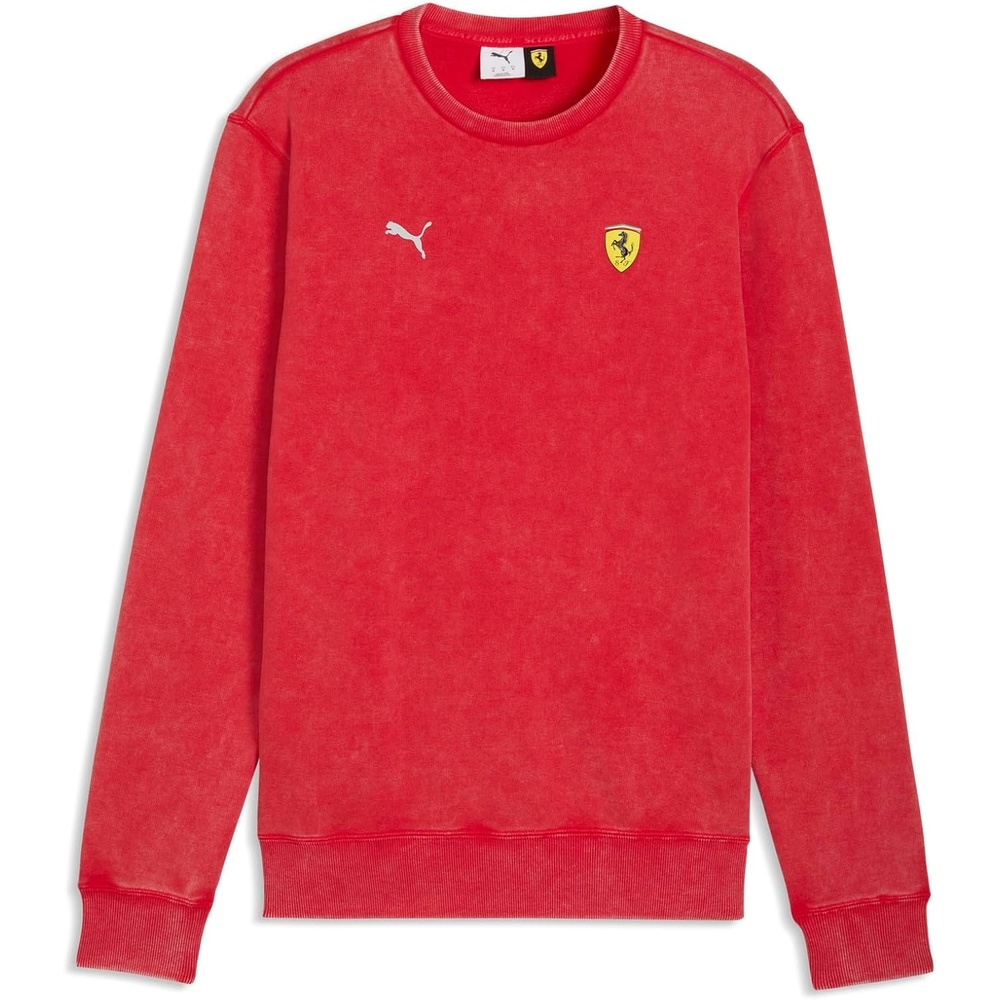 image:imagePUMA Mens Scuderia Ferrari Graphic Crew Neck Sweatshirt Casual BlackRosso Corsa