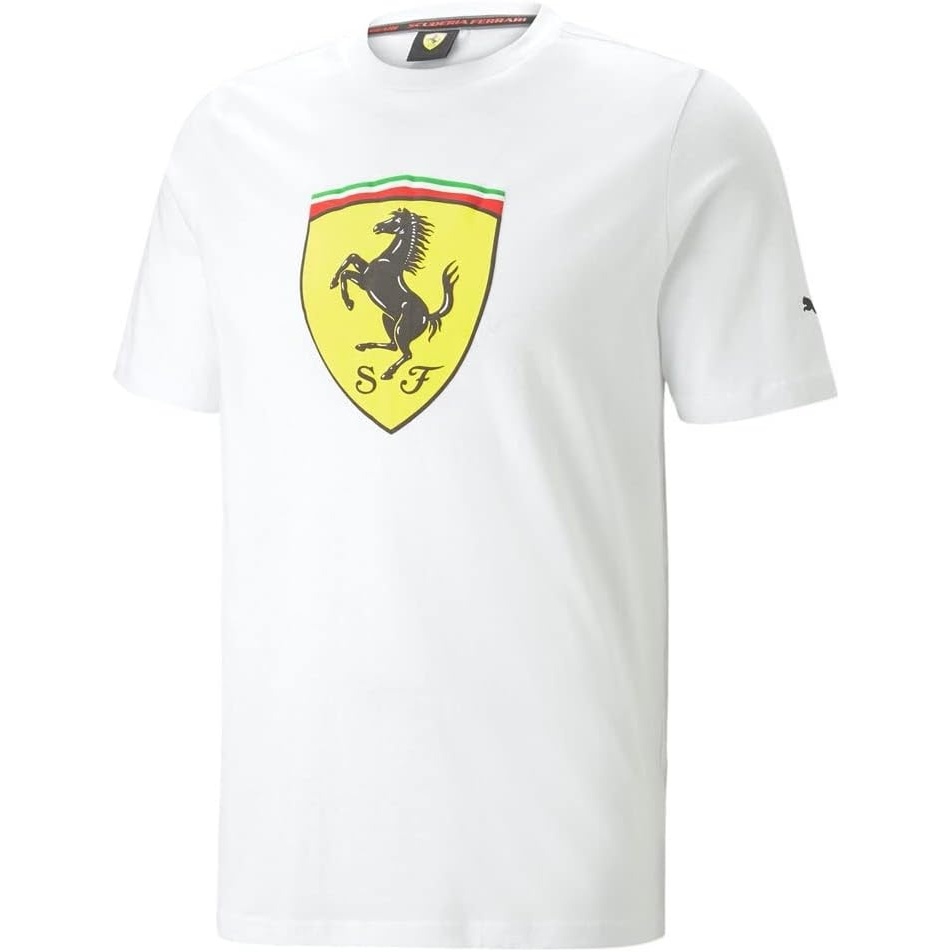 image:imagePUMA Mens Scuderia Ferrari Sportswear Colored Shield Graphic Crew Neck Short Sleeve Casual Tops Casual BlackWhite 23