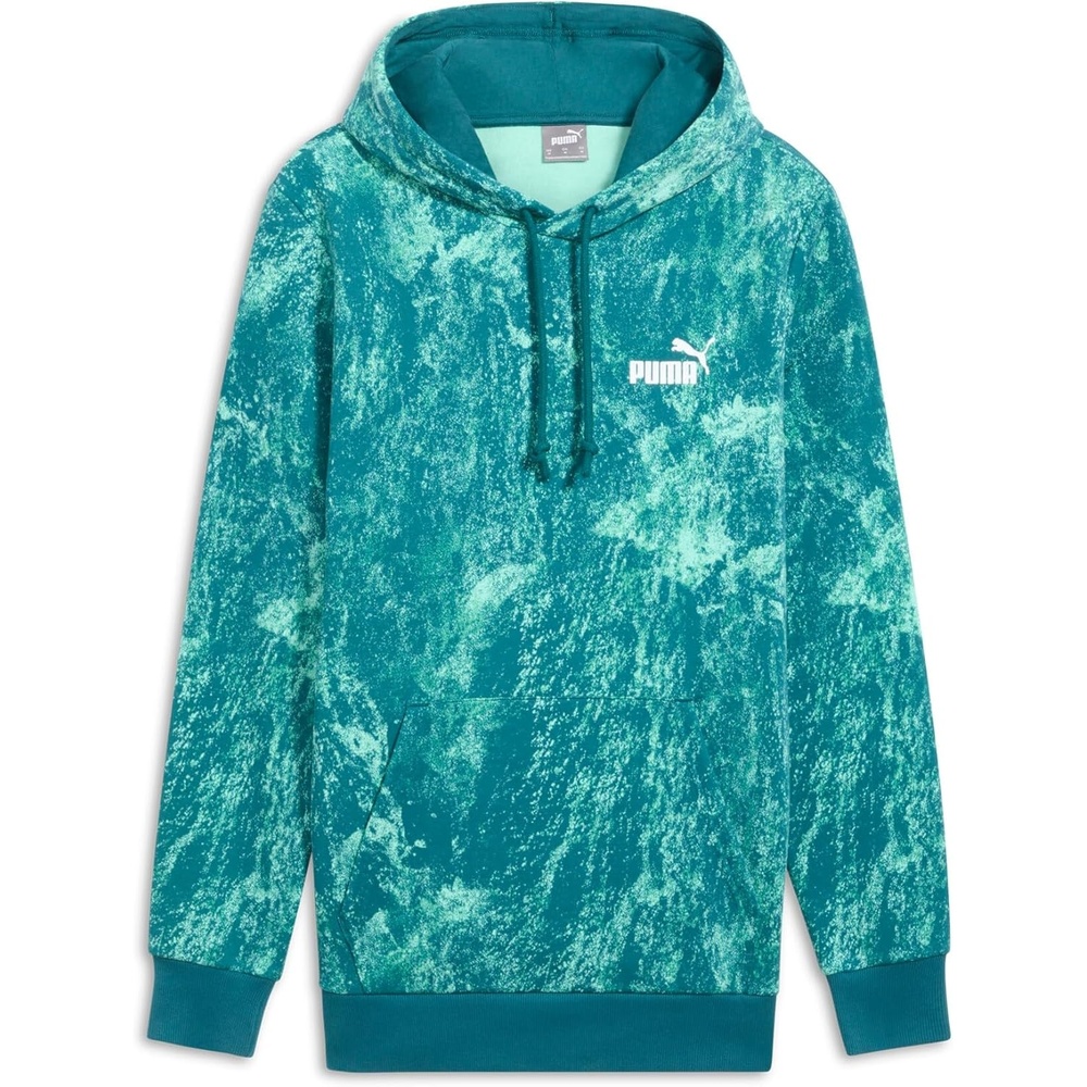 image:imagePUMA Mens Squad Graphic Hoodie Casual Outerwear Casual Pockets  GreyCold Green