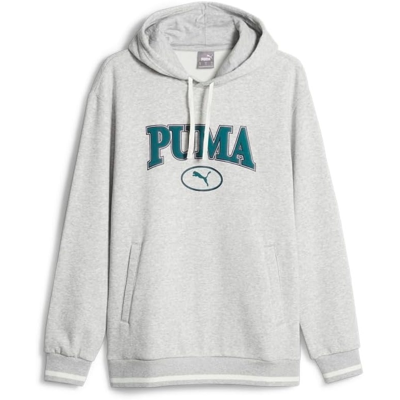 image:imagePUMA Mens Squad Graphic Hoodie Casual Outerwear Casual Pockets GreyGrey