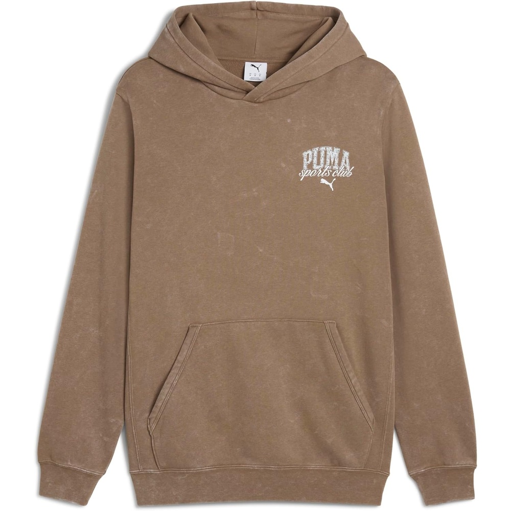 image:imagePUMA Mens Squad Graphic Hoodie Casual Outerwear Casual Pockets  GreyPuma Class Totally Taupe Ss25